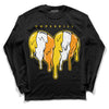 Jordan 6 “Yellow Ochre” DopeSkill Long Sleeve T-Shirt Slime Drip Heart Graphic Streetwear - Black