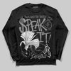 Jordan 4 “Black Cat” (2025) DopeSkill Long Sleeve T-Shirt Speak It Graphic Streetwear - Black