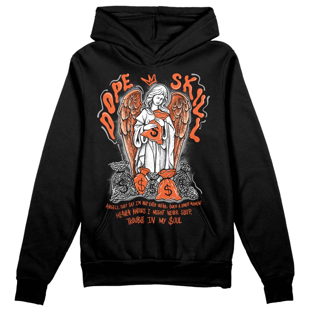 Jordan 3 Georgia Peach DopeSkill Hoodie Sweatshirt Angels Graphic Streetwear - Black