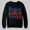 Jordan 4 “Rare Air” DopeSkill Sweatshirt Protect Me From Evil Graphic Streetwear - Black
