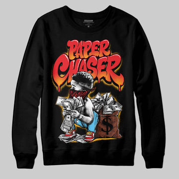 Red Sneakers DopeSkill Sweatshirt Paper Chaser Boy Graphic Streetwear - Black