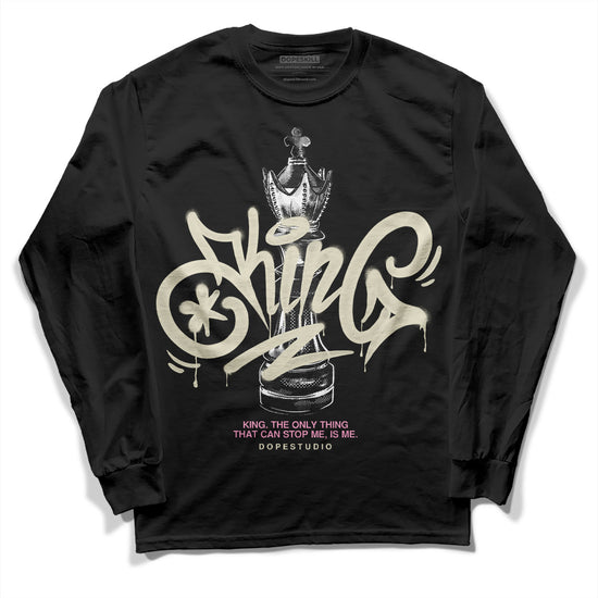 Dunk Low Night Maroon and Medium Soft Pink DopeSkill Long Sleeve T-Shirt King Chess Graphic Streetwear - Black 