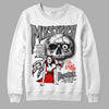 Black and White Sneakers DopeSkill Sweatshirt Mystery  Ghostly Grasp Graphic Streetwear - White