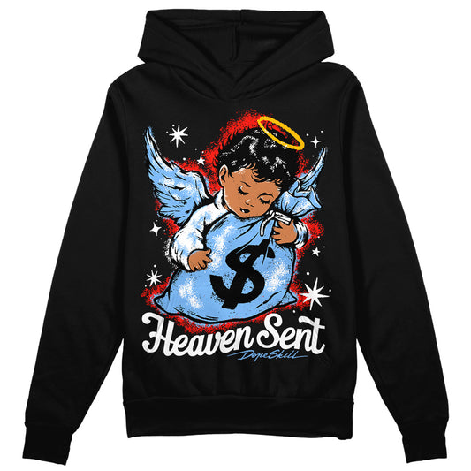 Jordan 9 Powder Blue DopeSkill Hoodie Sweatshirt Heaven Sent Graphic Streetwear - Black