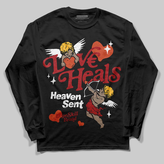 Nigel Sylvester x Air Jordan 4 ‘Brick by Brick’ DopeSkill Long Sleeve T-Shirt New Love Heals Graphic Streetwear - Black