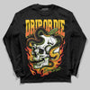 Yellow Sneakers DopeSkill Long Sleeve T-Shirt Drip or Die Graphic Streetwear - black