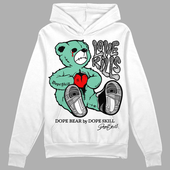 Jordan 3 "Green Glow" DopeSkill Hoodie Sweatshirt Love Kills Graphic Streetwear - Black