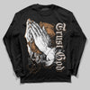 Jordan 3 Retro Palomino DopeSkill Long Sleeve T-Shirt Trust God Graphic Streetwear - Black