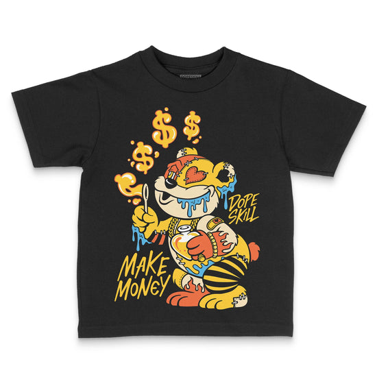 Yellow Sneakers DopeSkill Toddler Kids T-shirt Make Money Graphic Streetwear - Black
