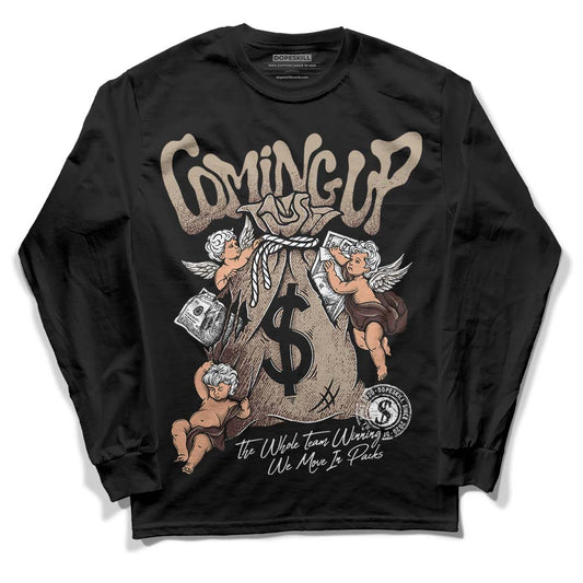 Jordan 1 High OG “Latte” DopeSkill Long Sleeve T-Shirt Money Bag Coming Up Graphic Streetwear - Black