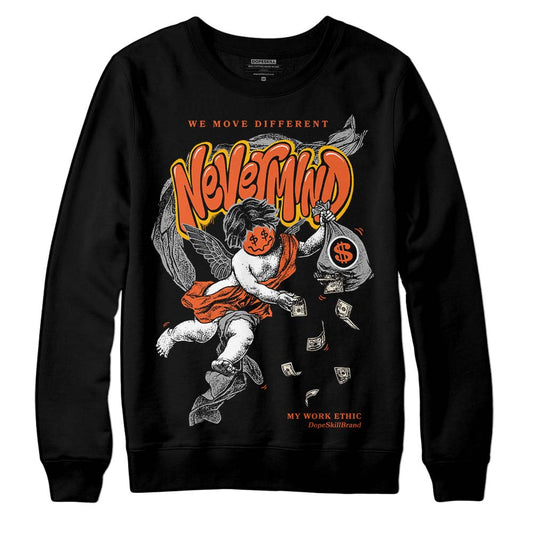 Jordan 3 Georgia Peach DopeSkill Sweatshirt Nevermind Graphic Streetwear - Black