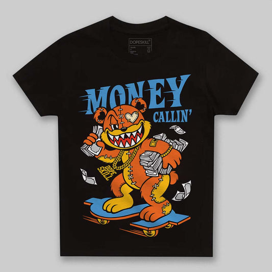 Orange, Black and White Sneakers DopeSkill Toddler Kids T-shirt Money Callin' Graphic Streetwear - Black