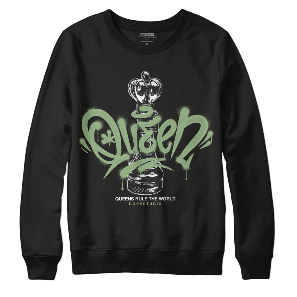 Jordan 4 Retro “Seafoam” DopeSkill Sweatshirt Queen Chess Graphic Streetwear - Black