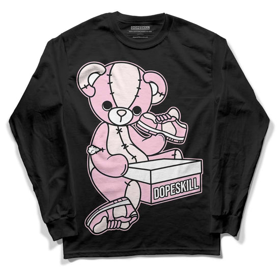 Dunk Low LX Pink Foam DopeSkill Long Sleeve T-Shirt Sneakerhead BEAR Graphic Streetwear - Black