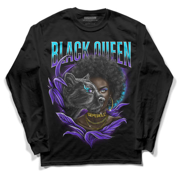 Jordan 6 "Aqua" DopeSkill Long Sleeve T-Shirt New Black Queen Graphic Streetwear - Black