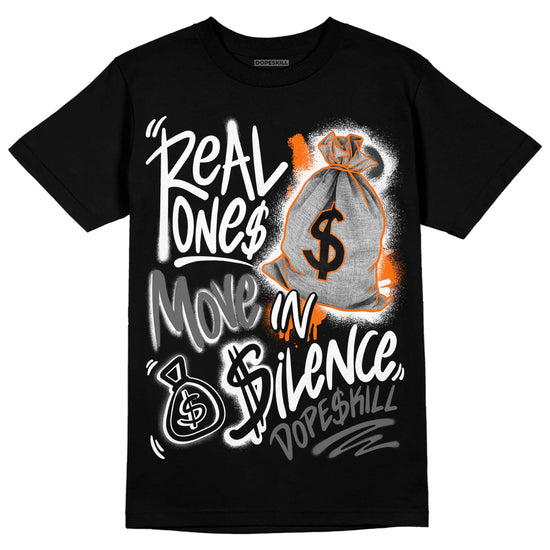 Jordan 3 Retro 'Fear Pack' DopeSkill T-Shirt Real Ones Move In Silence Graphic Streetwear - Black