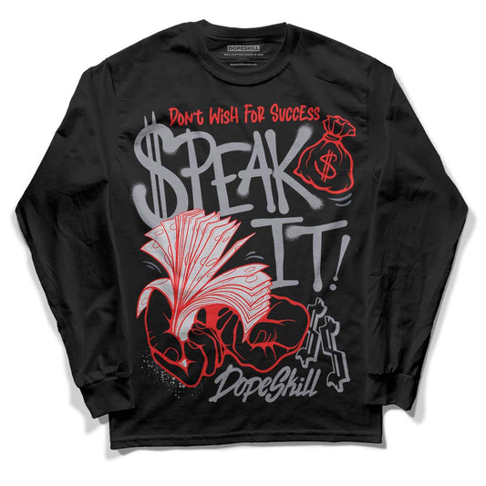 Jordan 14 Retro 'Stealth' DopeSkill Long Sleeve T-Shirt Speak It Graphic Streetwear - Black