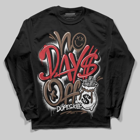 Jordan 9 'Olive' DopeSkill Long Sleeve T-Shirt No Days Off Graphic Streetwear - Black