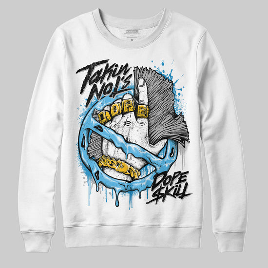 Jordan 2 Low "University Blue" DopeSkill Sweatshirt Takin No L's Graphic Streetwear - White