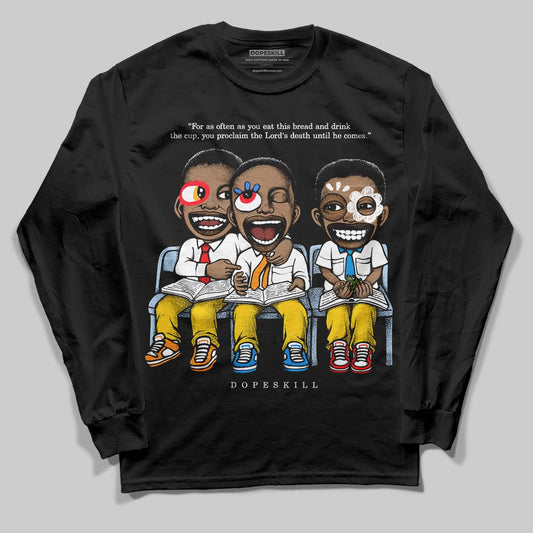 Jordan 6 “Yellow Ochre” DopeSkill Long Sleeve T-Shirt First Sunday Graphic Streetwear - Black
