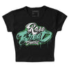 Jordan 1 High OG Green Glow DopeSkill Women's Crop Top Rare Breed Type Graphic Streetwear - Black