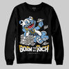 Jordan 12 Retro 'Melo' DopeSkill Sweatshirt Born To Be Rich Graphic Streetwear - Black