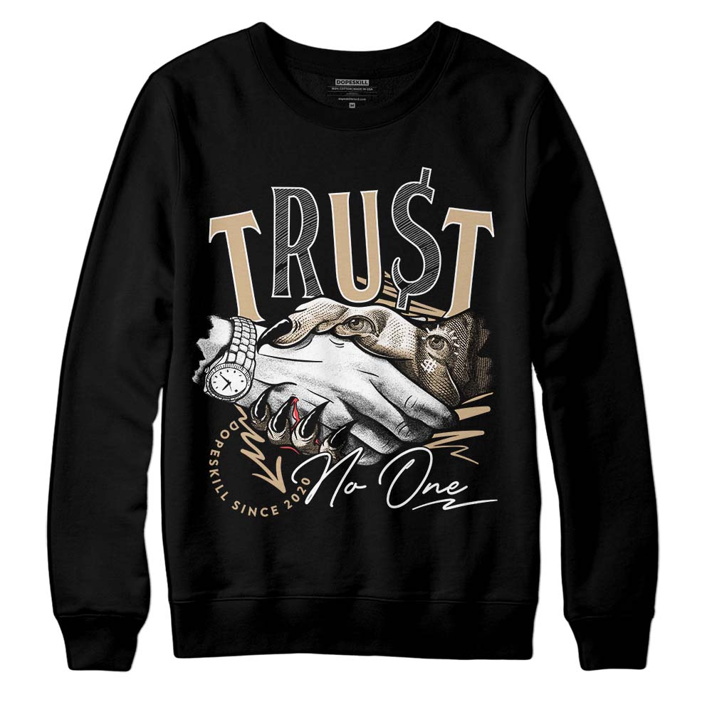 TAN Sneakers DopeSkill Sweatshirt Trust No One Graphic Streetwear - Black