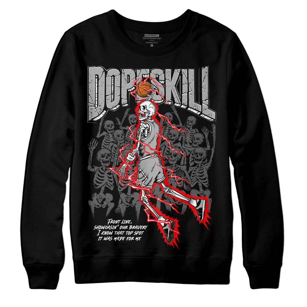 Jordan 1 Low OG “Shadow” DopeSkill Sweatshirt Thunder Dunk Graphic Streetwear - Black