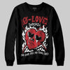 Jordan 1 High OG “Ruby” DopeSkill Sweatshirt Crying Heart Graphic Streetwear - Black