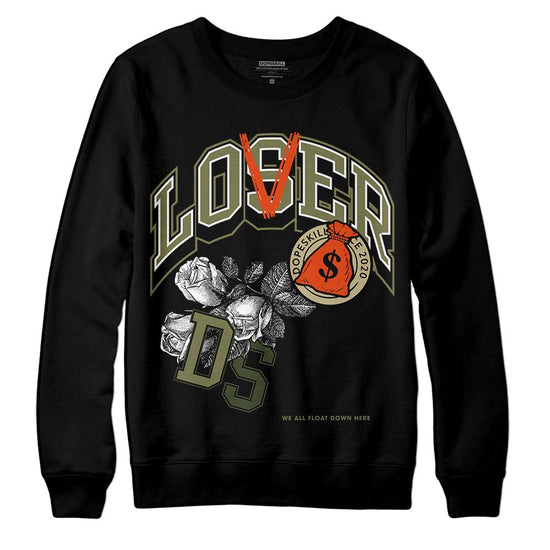 Olive Sneakers DopeSkill Sweatshirt Loser Lover Graphic Streetwear - Black