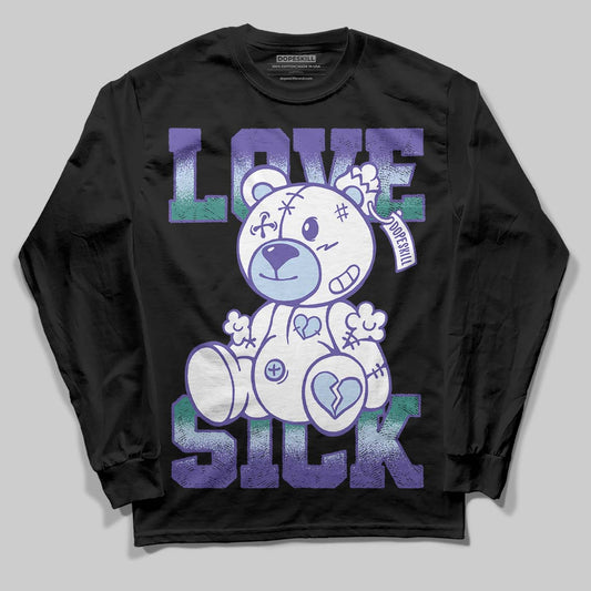 Jordan 5 OG “Grape” DopeSkill Long Sleeve T-Shirt Love Sick Graphic Streetwear - Black