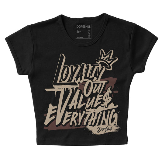 Jordan 1 High OG “Latte” DopeSkill Women's Crop Top LOVE Graphic Streetwear - Black