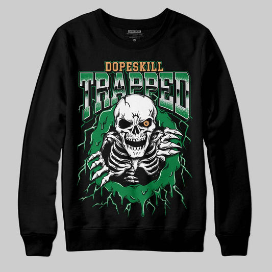 Nike SB x Jordan 4 “Pine Green” DopeSkill Sweatshirt Trapped Halloween Graphic Streetwear - Black