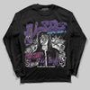 PURPLE Sneakers DopeSkill Long Sleeve T-Shirt No Money No Lust Graphic Streetwear - Black