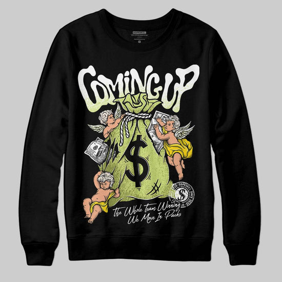 Jordan 5 “Luminous Green” DopeSkill Sweatshirt Money Bag Coming Up Graphic Streetwear - Black