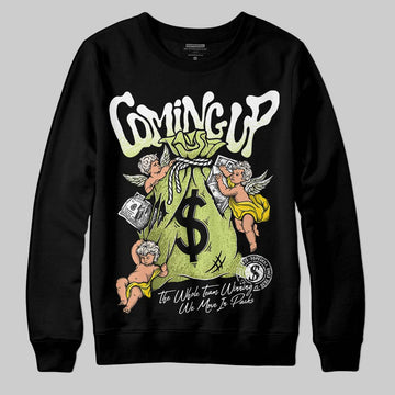 Jordan 5 “Luminous Green” DopeSkill Sweatshirt Money Bag Coming Up Graphic Streetwear - Black