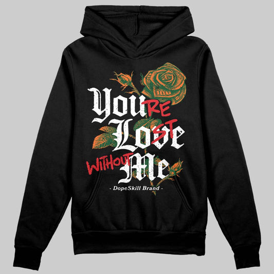 SoleFly x Air Jordan 3 “Fruits Of Our Labor” DopeSkill Hoodie Sweatshirt You’re Lost Without Me Graphic Streetwear - Black