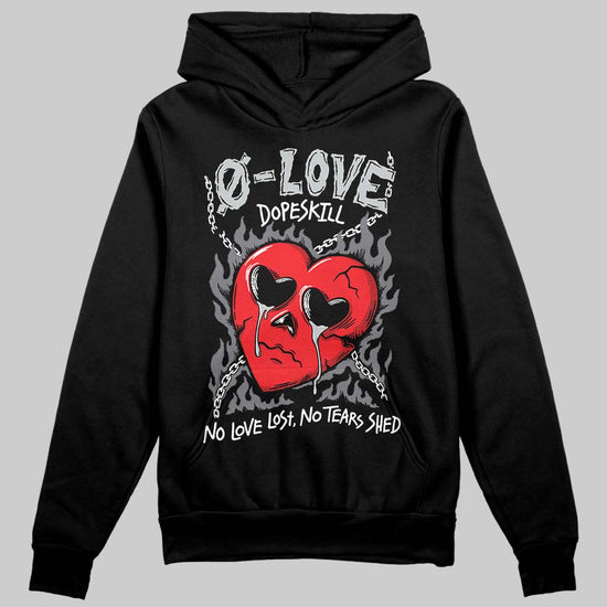 Jordan 4 “Fear” DopeSkill Hoodie Sweatshirt Crying Heart Graphic Streetwear - Black