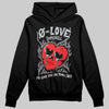 Jordan 4 “Fear” DopeSkill Hoodie Sweatshirt Crying Heart Graphic Streetwear - Black