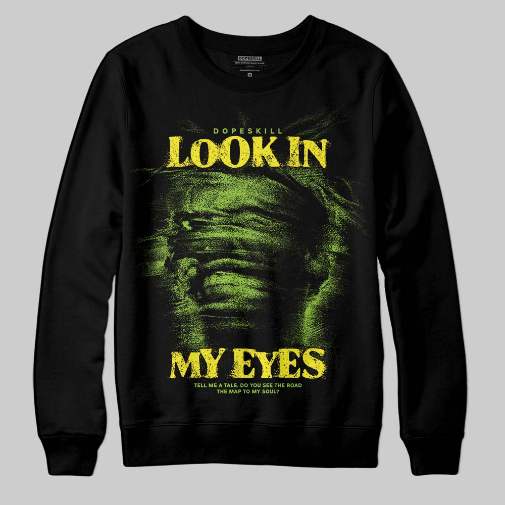 Neon Green Sneakers DopeSkill Sweatshirt Look In My Eyes Graphic Streetwear - black