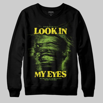 Neon Green Sneakers DopeSkill Sweatshirt Look In My Eyes Graphic Streetwear - black