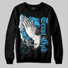 Jordan 1 High Retro OG “University Blue” DopeSkill Sweatshirt Trust God Graphic Streetwear - Black