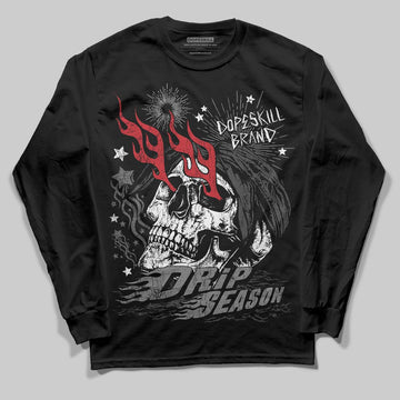Jordan 4 “Black Cat” (2025) DopeSkill Long Sleeve T-Shirt Drip Season Graphic Streetwear - Black