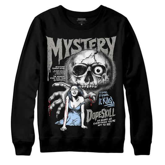 Jordan 11 Cool Grey DopeSkill Sweatshirt Mystery Ghostly Grasp Graphic Streetwear - Blac