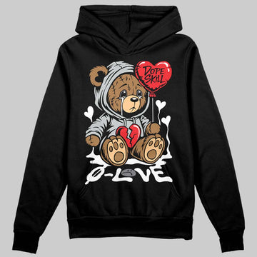 Jordan 4 “Fear” DopeSkill Hoodie Sweatshirt Broken Bear Graphic Streetwear - Black