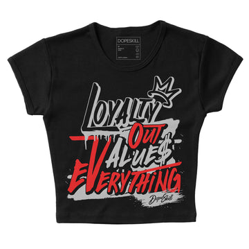 Jordan Spizike Low Bred DopeSkill Women's Crop Top LOVE Graphic Streetwear - Black 