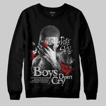 Jordan 4 “Fear” DopeSkill Sweatshirt Boys Don't Cry Graphic Streetwear - Black