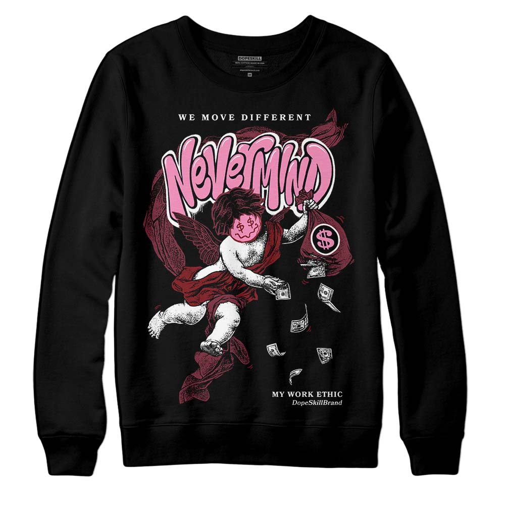 Jordan 1 Retro High OG “Team Red” DopeSkill Sweatshirt Nevermind Graphic Streetwear - Black