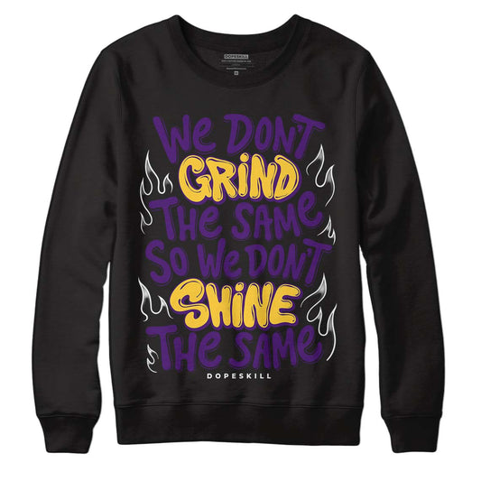 Jordan 12 “Field Purple” DopeSkill Sweatshirt Grind Shine Graphic Streetwear - Black