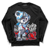 Jordan 3 "Midnight Navy" DopeSkill Long Sleeve T-Shirt Broken Heart Graphic Streetwear - Black